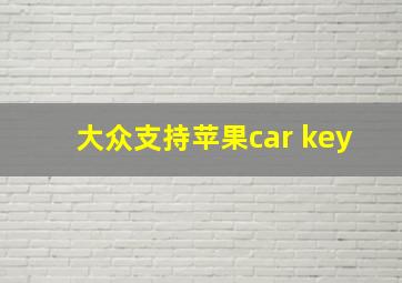 大众支持苹果car key